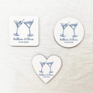 Custom Wedding Coasters, Beer Coaster, Bar Coaster, Bridal Shower, Decor Bulk Wedding Favor, Engagement, Logo Coaster, Wedding Gifts image 5