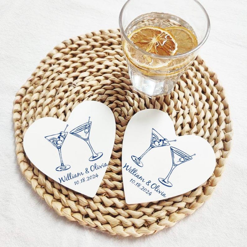 Custom Wedding Coasters, Beer Coaster, Bar Coaster, Bridal Shower, Decor Bulk Wedding Favor, Engagement, Logo Coaster, Wedding Gifts image 3