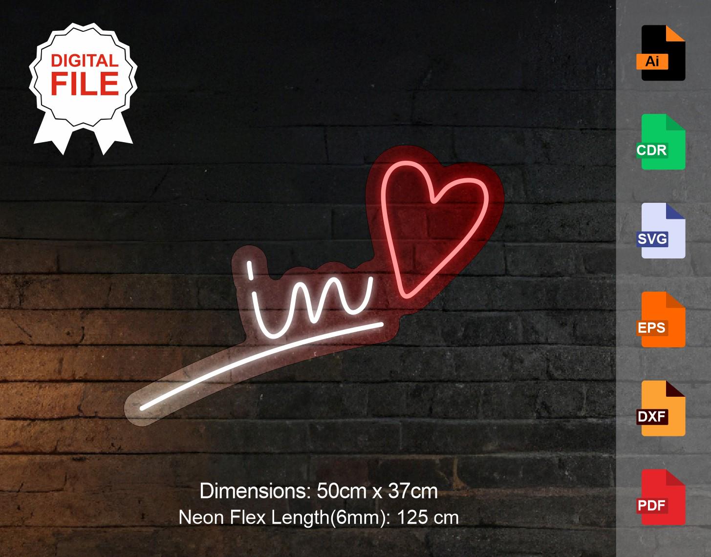 In Love Neon Sign Design | Romantic LED Wall Art | Digital