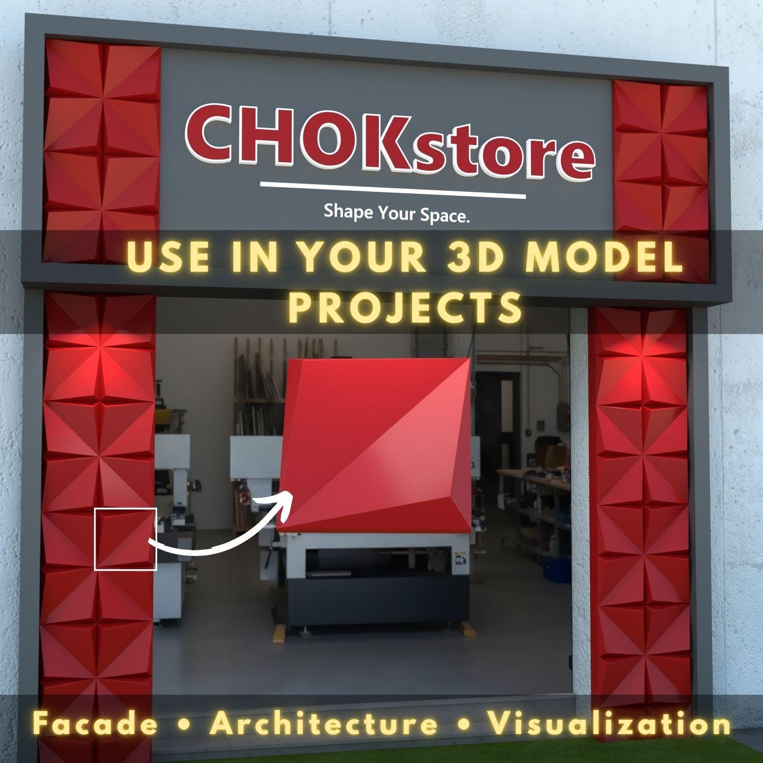 3D Wall Panel CNC File Dxf Svg, Architectural Facade Cladding Design ...