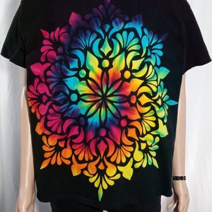 Tie Dye Shirt, Tie Dyed Shirt, Tiedye Shirt, Mandala Tie Dye, Rainbow Tie Dye, Snowflake Tie Dye, Reverse Tie Dye, Reversed Tie-dye, A45