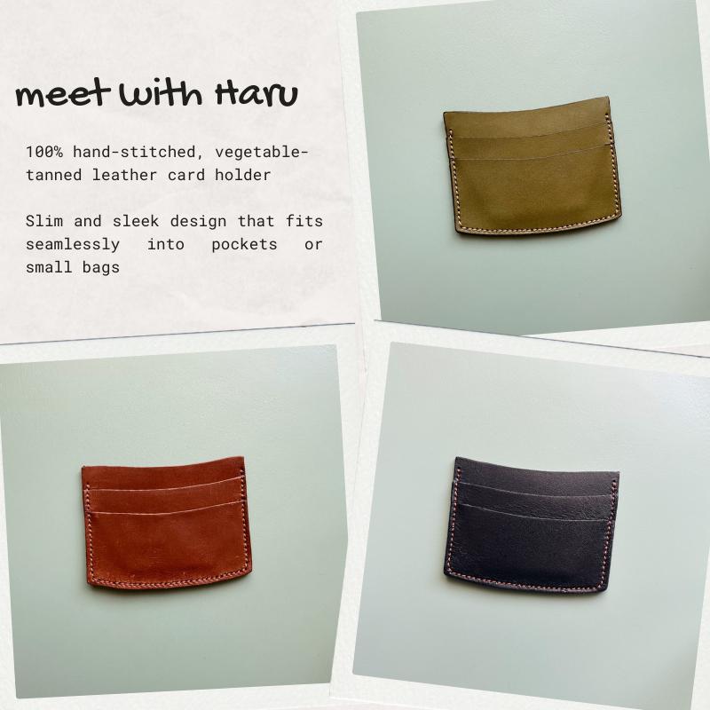 Men Multi-card Slot Card Holder Fold Vegetable Tanned Leather Wallet Money Clip Coin Purse