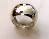 Dome silver ring, Chunky modern ring, silver dome band, bohemian ring, gypsy ring - Genesis R2159
