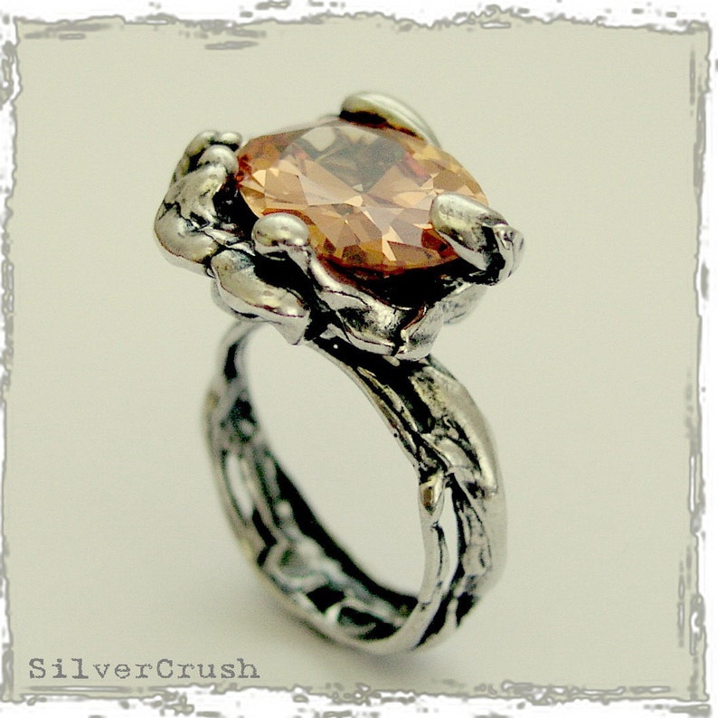 Sterling silver Ring cocktail ring statement ring large Etsy