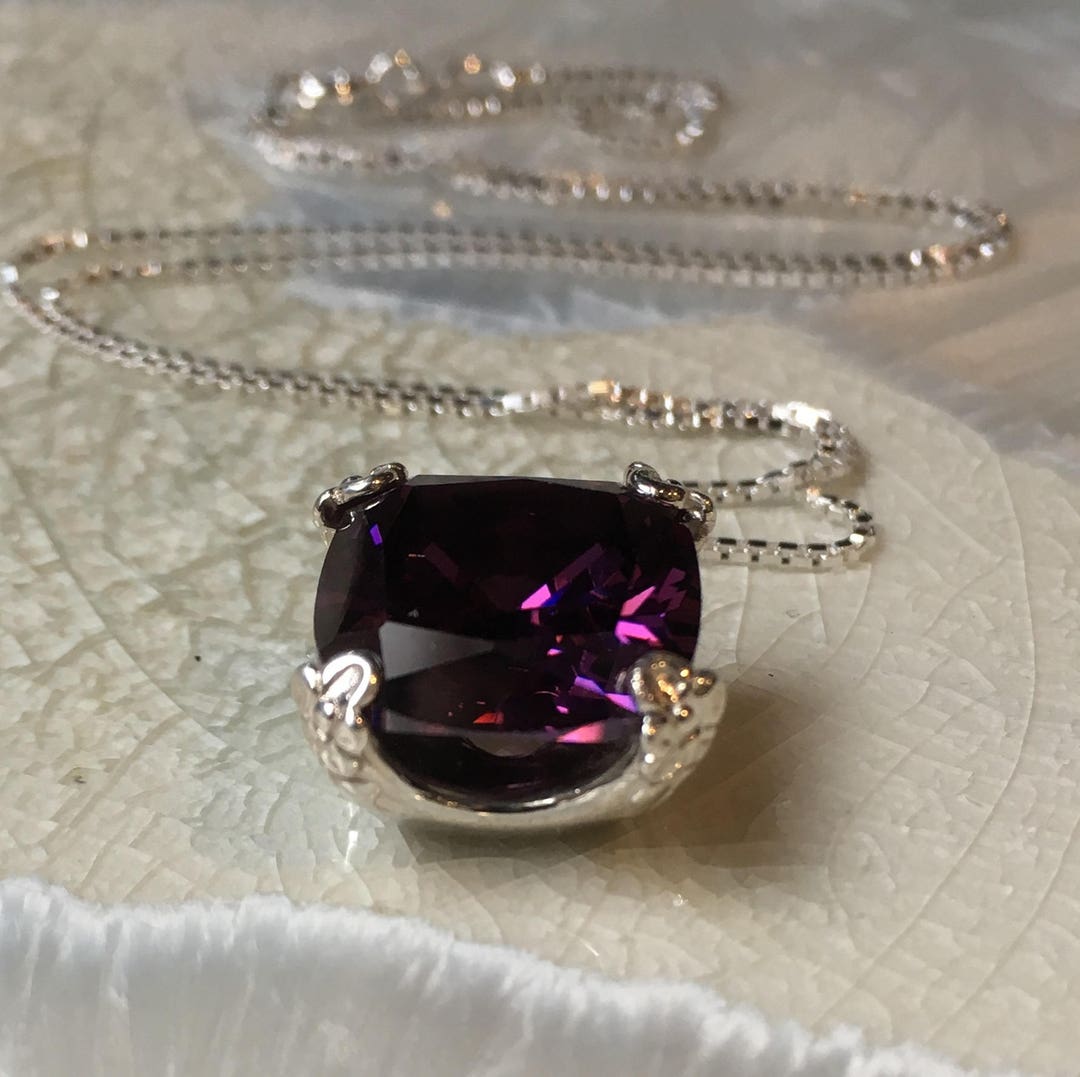 The C- Necklace with Amethyst Stone