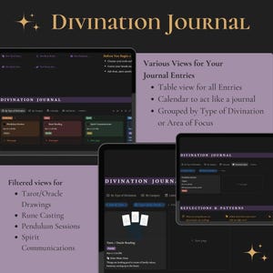Witch’s Compendium Notion Template | Digital Grimoire | Astrology Calendar 2026 + Divination Journal Add-On image 12