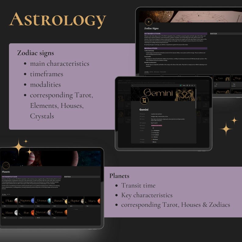 May include: A digital illustration of the Gemini zodiac sign with the text "Gemini" in gold lettering. The illustration is set against a dark background with a black and white image of a person in the background. The image is part of a website about astrology.