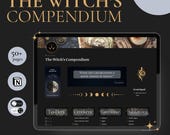 Witch's Compendium Notion Template – Astrology Calendar 2024-2025, Moon Phases, Tarot Guide, Zodiac Insights, Crystal & Herb Grimoire