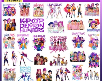 900 Huntrix Kpop Demon Hunters PNG SVG, Kpop Idol Group Shirt design,Girl Dinner Png,Saja Boys Girls Bands Png,Huntrix fans,Digital Download
