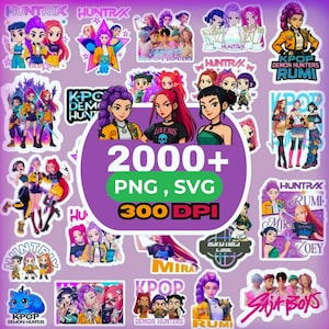 2000 Huntrix Kpop Demon Hunters PNG SVG,Kpop Idol Group Shirt design,Girl Dinner Png,Saja Boys Girls Bands Png,Huntrix fans,Digital Download