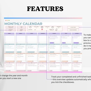 Smart Calendar One Tab Google Sheet, Monthly Planner, Task Tracker, to ...