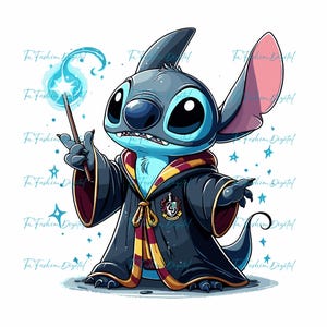 Zauberer Stitch PNG, Stitch Potter Png, Magic Stitch Png, Stitch Hogwarts Png, Potter Schal Png, Harry Zauberer Png, Zauberer Schule Png, Digital