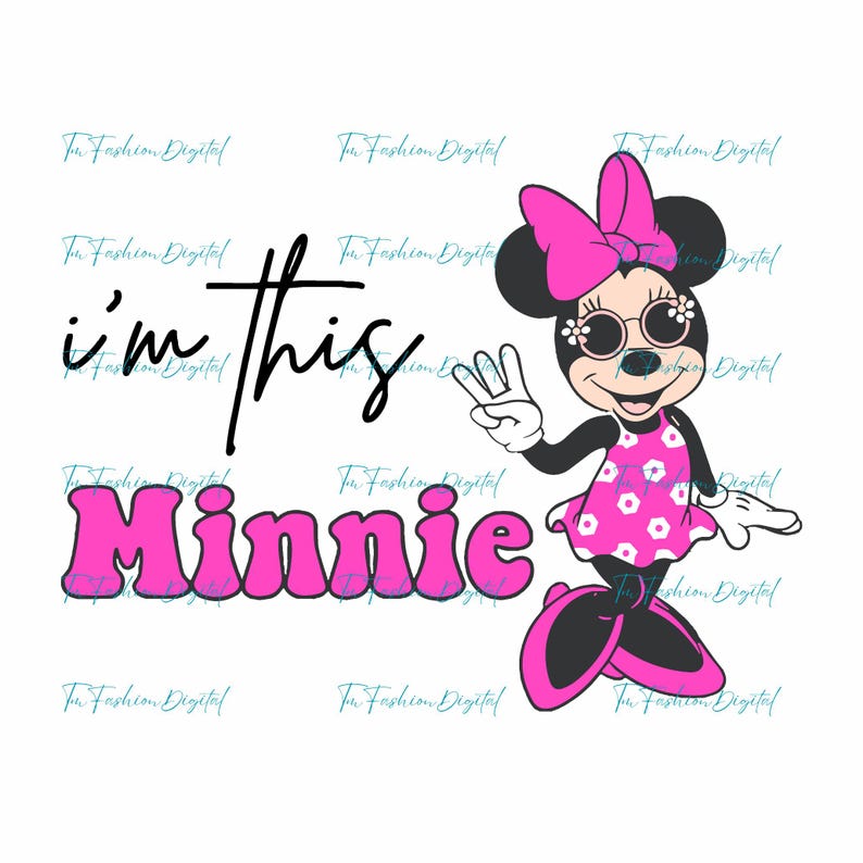 Soy esta Minnie PNG, Princesa de cumpleaños PNG, Minnie Mouse PNG, Minnie linda PNG, imágenes prediseñadas de Minnie Mouse, Modo vacaciones PNG, Reino Mágico PNG imagen 3