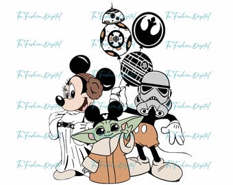 Mickey and Friends Png, Galaxy Wars Png, Minnie Mouse Png, Mouse Ear Png, Vacay Mode Png, Magical Kingdom Png, Family Vacation Png