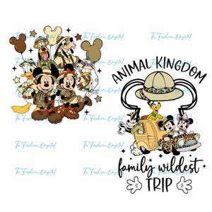 Animal Kingdom Png, Wild Trip Png, Mickey Safari Png, Family Trip Png, Mickey And Friends Png, Family Vacation Png, Safari Trip Png, Mickey