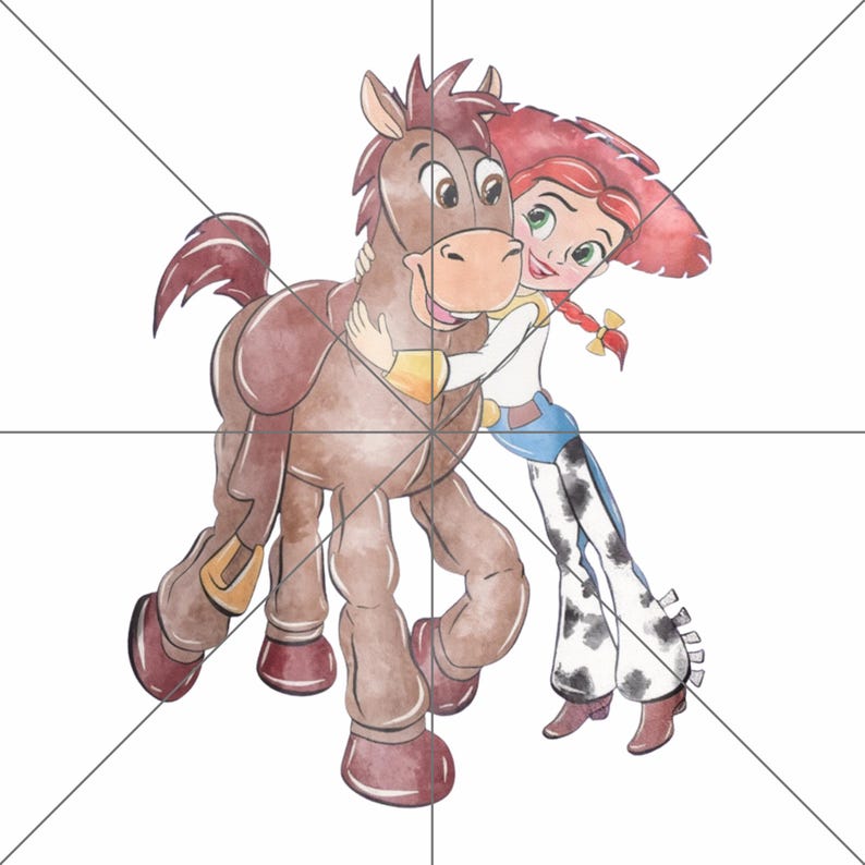 Retro Toy Story png, Jessie och Bullseye png, Du har en vän i mig png, Toy Story Clipart, Familjesemester png, Toy Story-karaktärer png bild 4