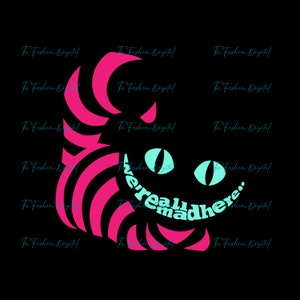 Nous sommes tous fabriqués ici Png, Alice au pays des merveilles Png, Clipart chat de Chesire, Alice au pays des merveilles Clipart, Png chat Disney, chat rose du Cheshire Png