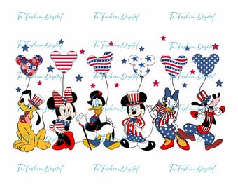 Mickey und Freunde 4. Juli Png, glücklichen 4. Juli Png, vierter Juli Png, rot, weiß und blau Png, Unabhängigkeitstag Png, Vaterländischer Png