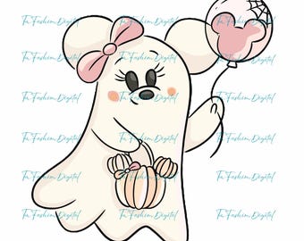 Minnie Mouse Ghost Png, Spooky Season Png, Minnie Halloween Png, Cute Ghost Png, Funny Ghost Png, Halloween Ghost Png, Spooky Halloween Png