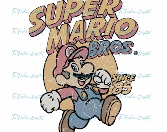 Retro Super Mario Png, Super Mario Clipart, Mario Bros Png, Retro Gamer Png, Drukowalny Mario Png, Mario Gaming Clipart, Cyfrowy Super Mario