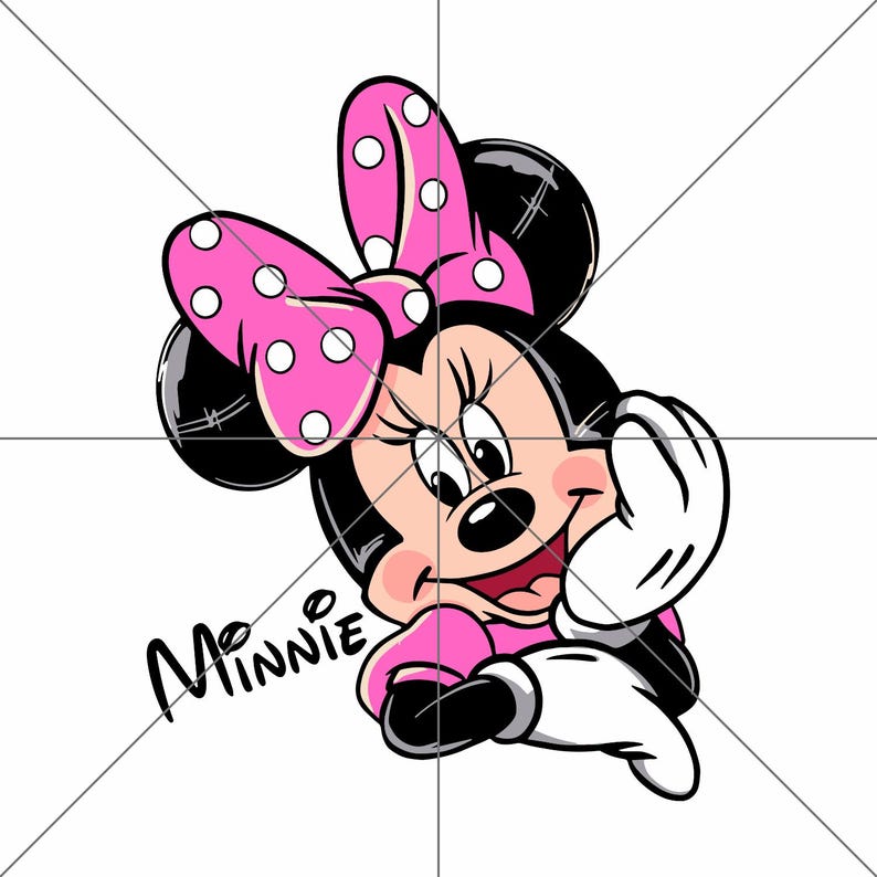 Minnie Mouse Png, Minnie Mouse dla Cricut, Minnie Mouse Klipart, Cyfrowa Myszka Minnie, Księżniczka Png, Głowa Minnie Png, Urodziny Myszki Minnie zdjęcie 2