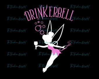 Tinkerbell PNG Clip Art File, Fairy PNG for Shirt, Princess Clipart, Drinkerbell PNG, Printable Image, Cricut Cutting File, Digital Download