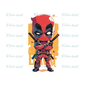 Deadpool Png, Clipart Digital, Printable, Cute Deadpool Png, Deadpool Clipart, Superhero Png, Deadpool 3 Movie Png, Instant Digital Download