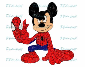Spinnenmaus Png, lustige Micky Png, Superheld Png, Spinnenmaus Clipart, Superheld Clipart, Digitale Spinne Micky Png, Spinnenmaus Cricut