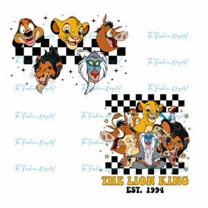 Le Roi Lion numérique, Animal Kingdom Png, Le Roi Lion PNG Clipart Instant Download, Hakuna Matata Cricut, chemise Roi Lion, famille Roi Lion Png