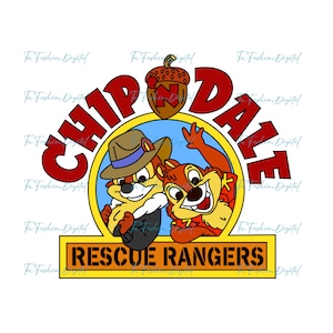Chip i Dale Png, Double Trouble Png, Koszulka Double Trouble, Koszulka Chip i Dale, Postacie z kreskówek Png, Prezent dla najlepszego przyjaciela, Natychmiastowe pobieranie