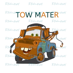 Retro Mater Png, Tow Mater Shirt Download, Cars Movie PNG, Racing Cars Digital Download, Tow Mater PNG, Instant Download, Cars Png, Only Png