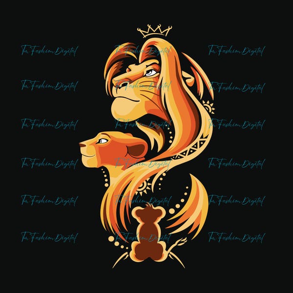 El Rey León digital, descarga instantánea de imágenes prediseñadas del Rey León, Simba PNG, cumpleaños del Rey León, imágenes prediseñadas de Simba, camiseta del Rey León, Simba lindo PNG