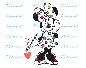 Minnie Mouse Png, Princess Png, Minnie Mouse Birthday, Watercolor Minnie Mouse Png, Minnie Head Png, Cute Mouse Png, Minnie Sublimation