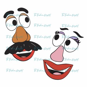 Mr. Potato and Mrs. Potato Head Png, Cute Thanksgiving Png, Toy Story Png, Funny Thanksgiving Png, Fall Family Matching Png, Fall Couple Png