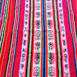 Handmade Inca Wool Blanket: Rainbow Andean Textile Art