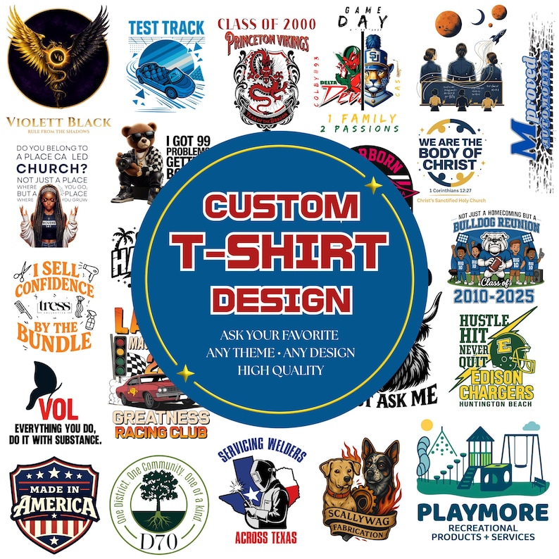 Custom T-shirt Design Service, POD Graphics, Merch & Apparel Design ...