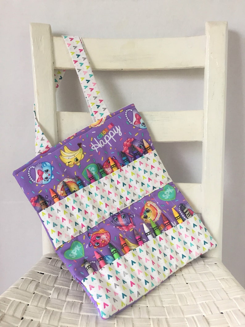 Shopkins SPK Crayon Bag Art Accessories Coloring Crayon Tote Girls Birthday Gift Shopkins Birthday Kids Travel Bag