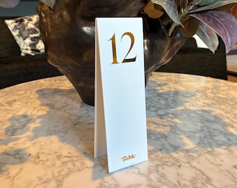 Wedding Table Numbers, Modern Signs Number, Minimal Event Table Decor