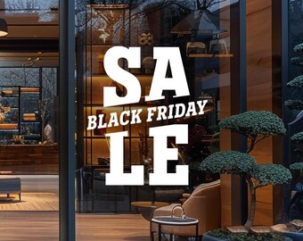 Black Friday Sale Window Decal - Eye-Catching Sticker for Shops & Businesses - Promotional Offer Display