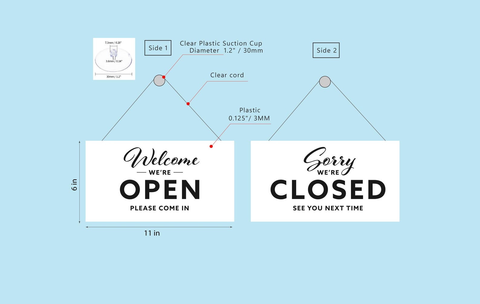 Open/closed Door Sign - Door Signs for Shops, Restaurants, Cafes, and ...