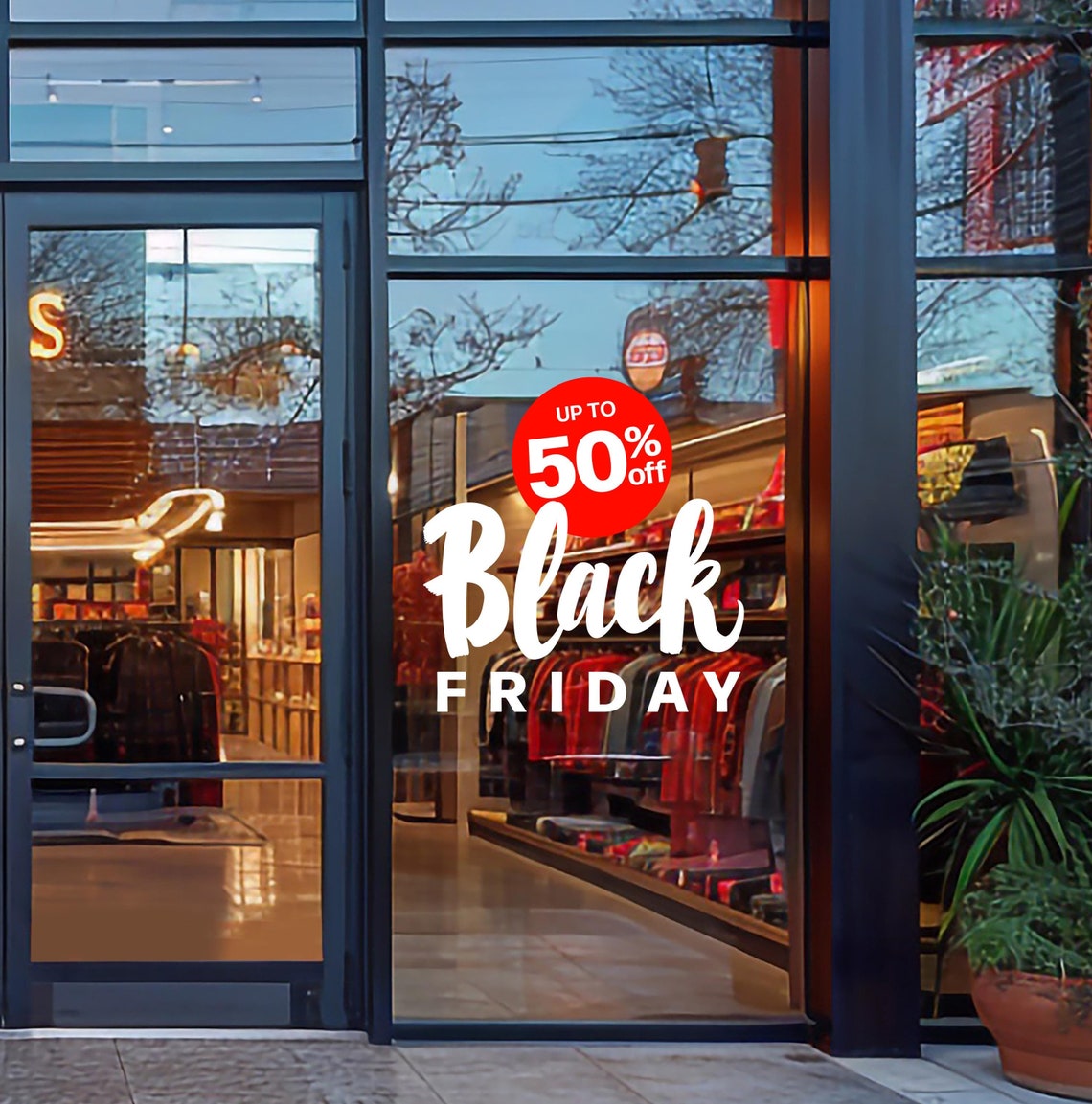 Black Friday Sale Window Decal - Perfect for Shops & Businesses - Eye ...
