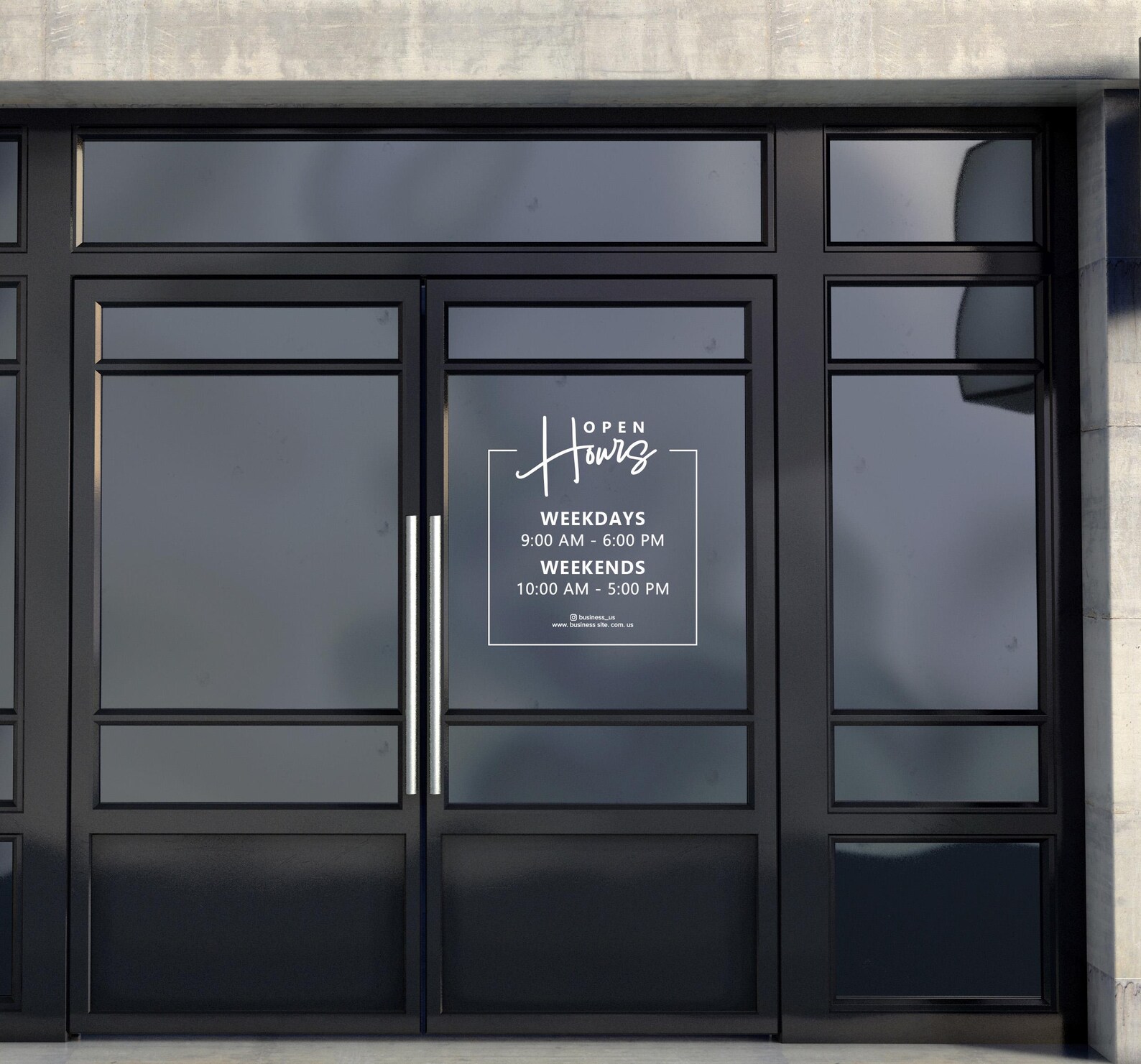 Window Sticker Opening Store Personalized Open Hours Vinyl Decal – Shop Window Sign – Business ...