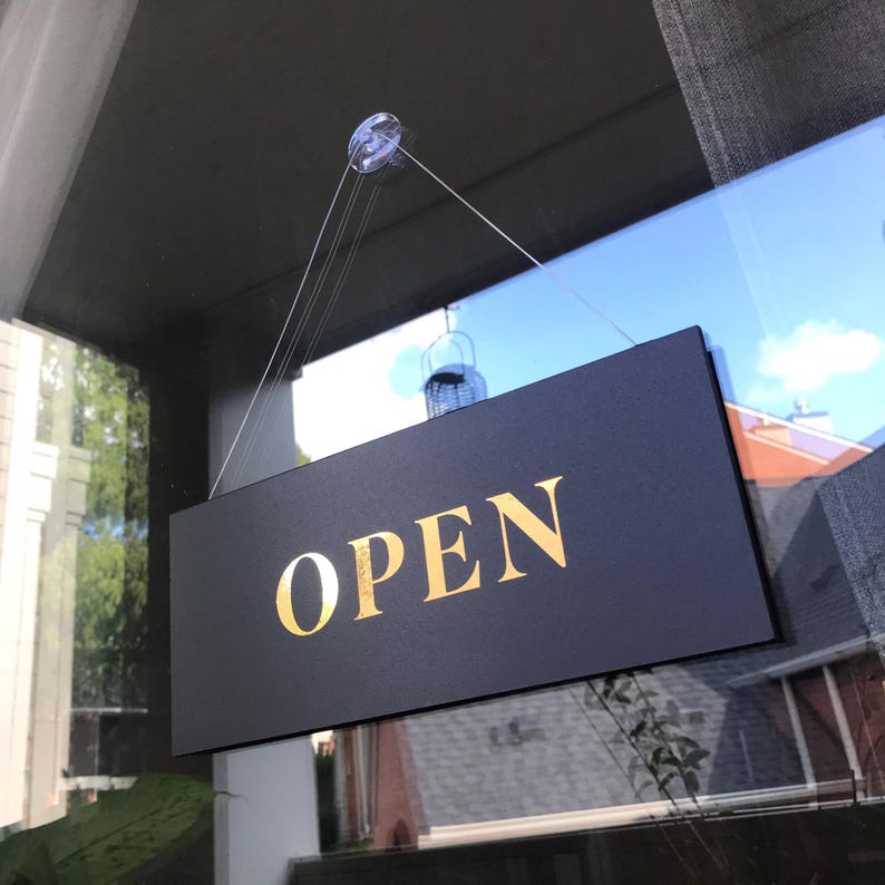 Open/closed Door Sign - Glass Door Signage for Shops, Restaurants, and ...