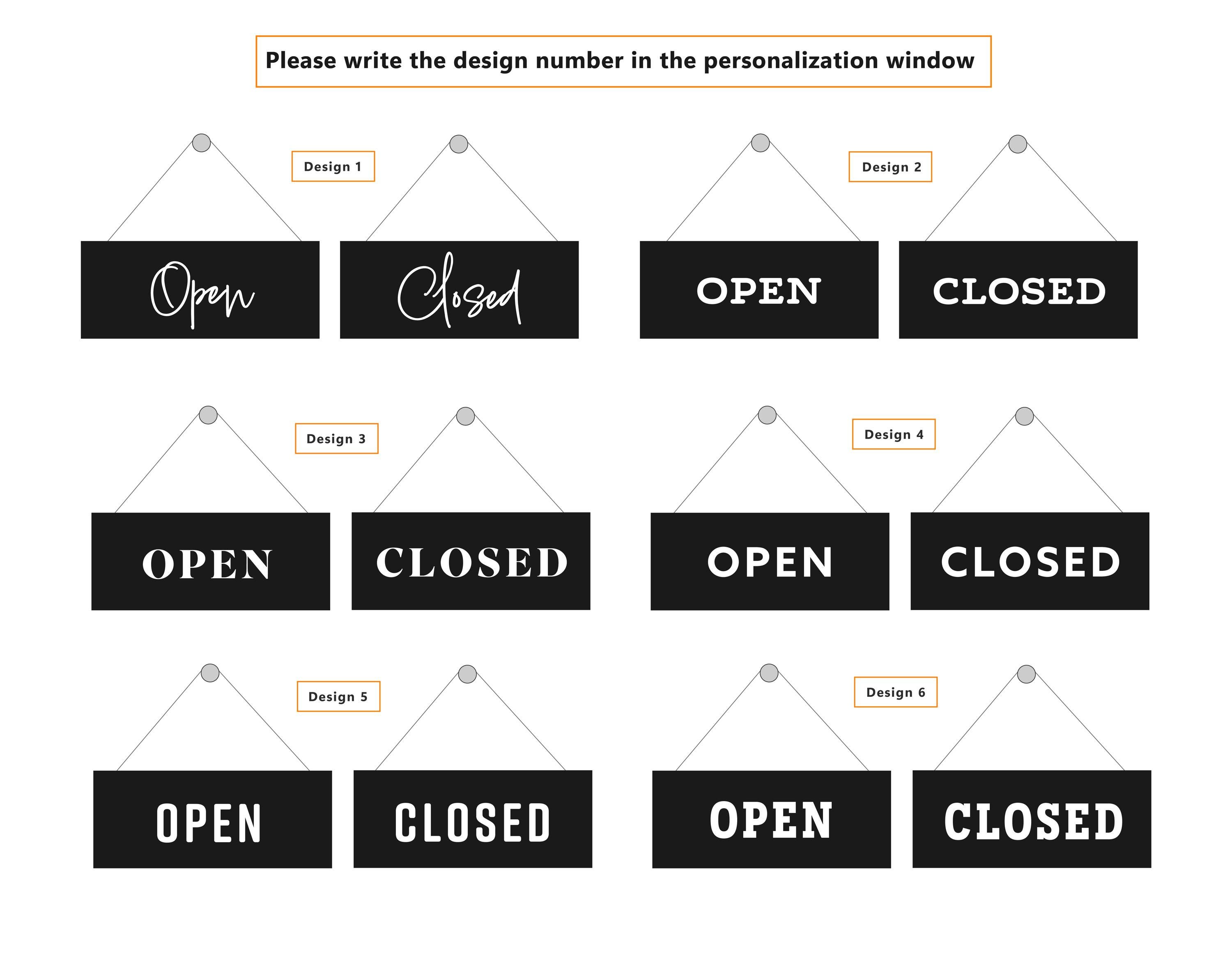 Open/closed Door Sign - Glass Door Signage for Shops, Restaurants, and ...