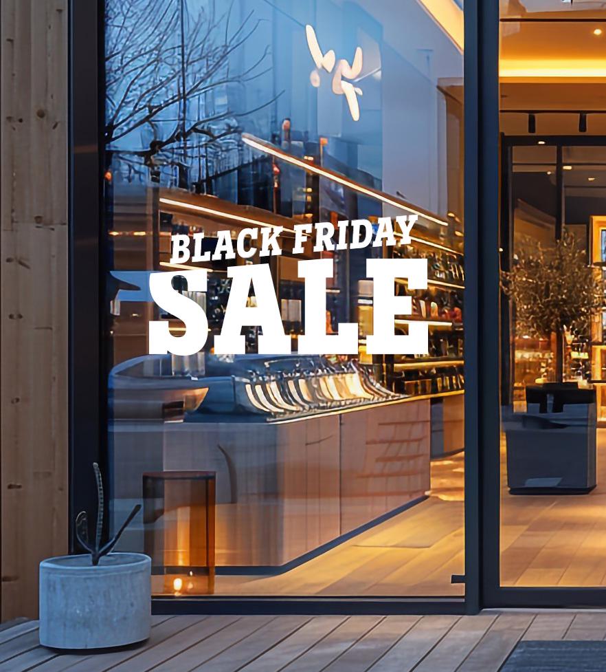 Black Friday Sale Window Decal - Eye-catching Sticker for Shops ...
