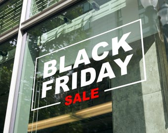 Black Friday Sale Window Decal - Big Sale Sticker for Shops - Promotional Offer Decal for Small and Large Businesses