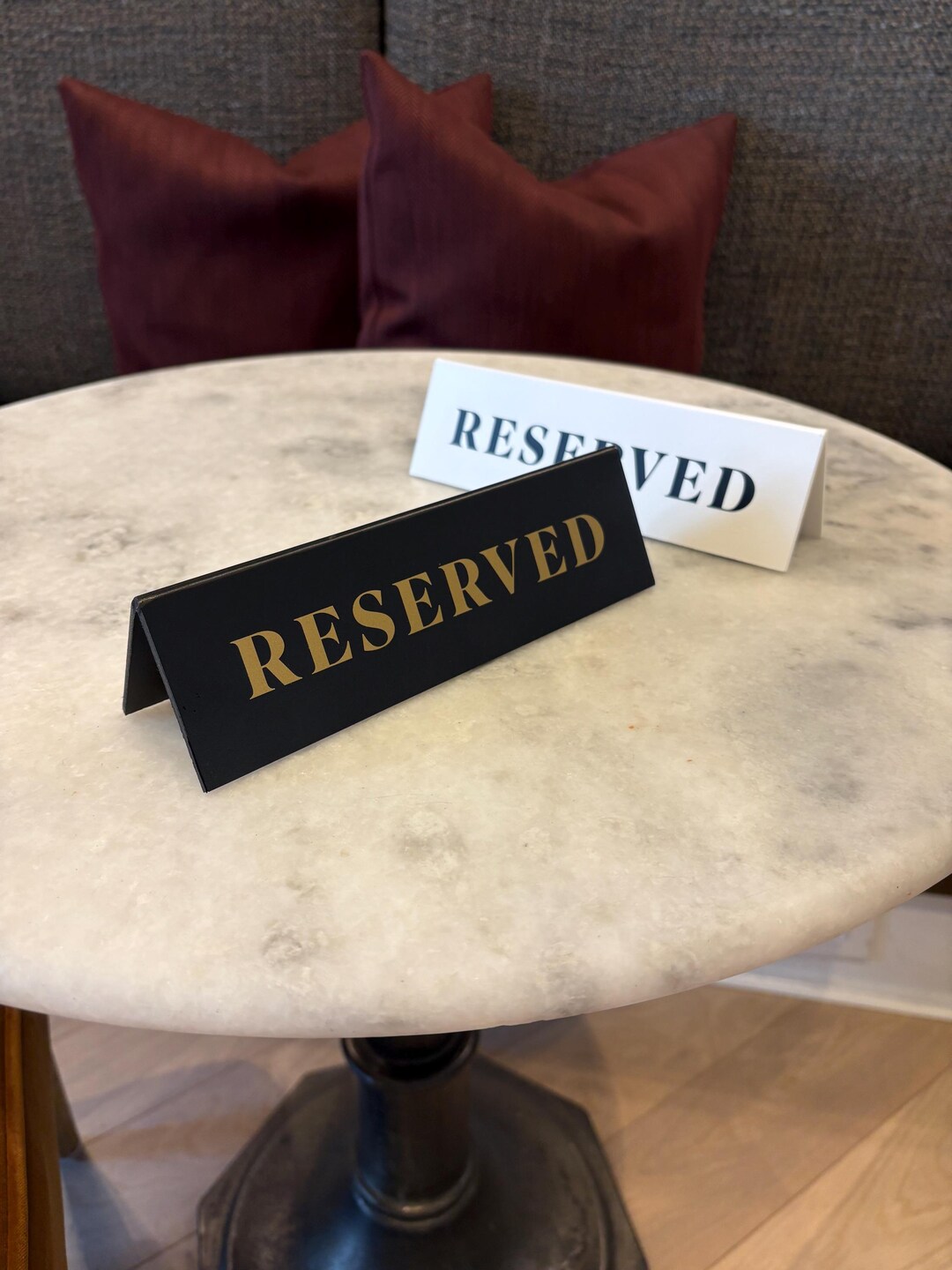 Reserved Table Sign for Restaurant, Bar or Cafe, Wedding Reserved ...