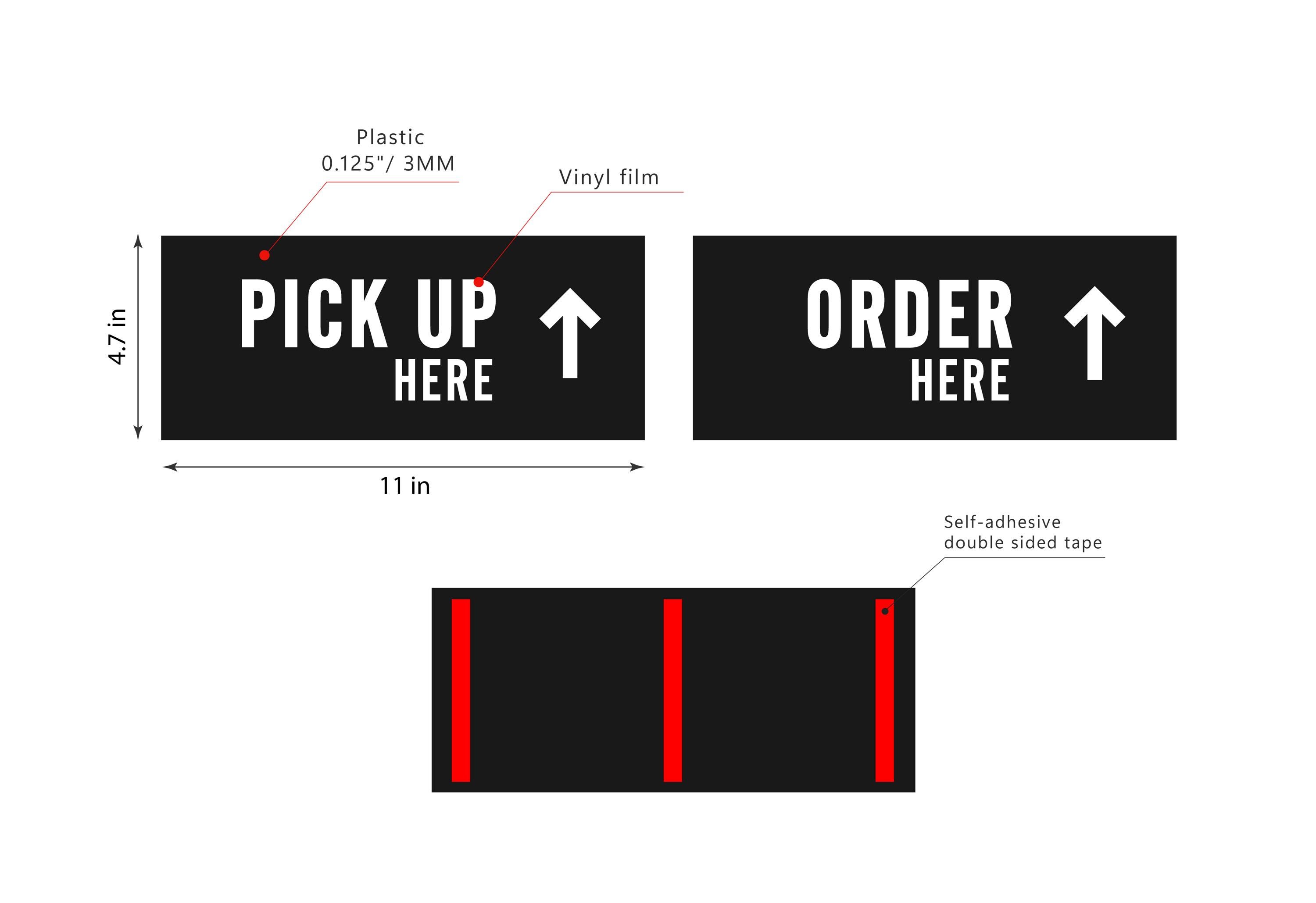 Set Order Here Sign, Pick up Here Sign | Restaurant, Cafe, Coffee Shop ...