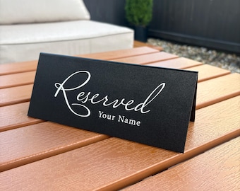 Letrero de mesa reservada personalizado, letrero de reservada de doble cara, letrero de mesa de restaurante personalizado, letrero de reservada para bodas