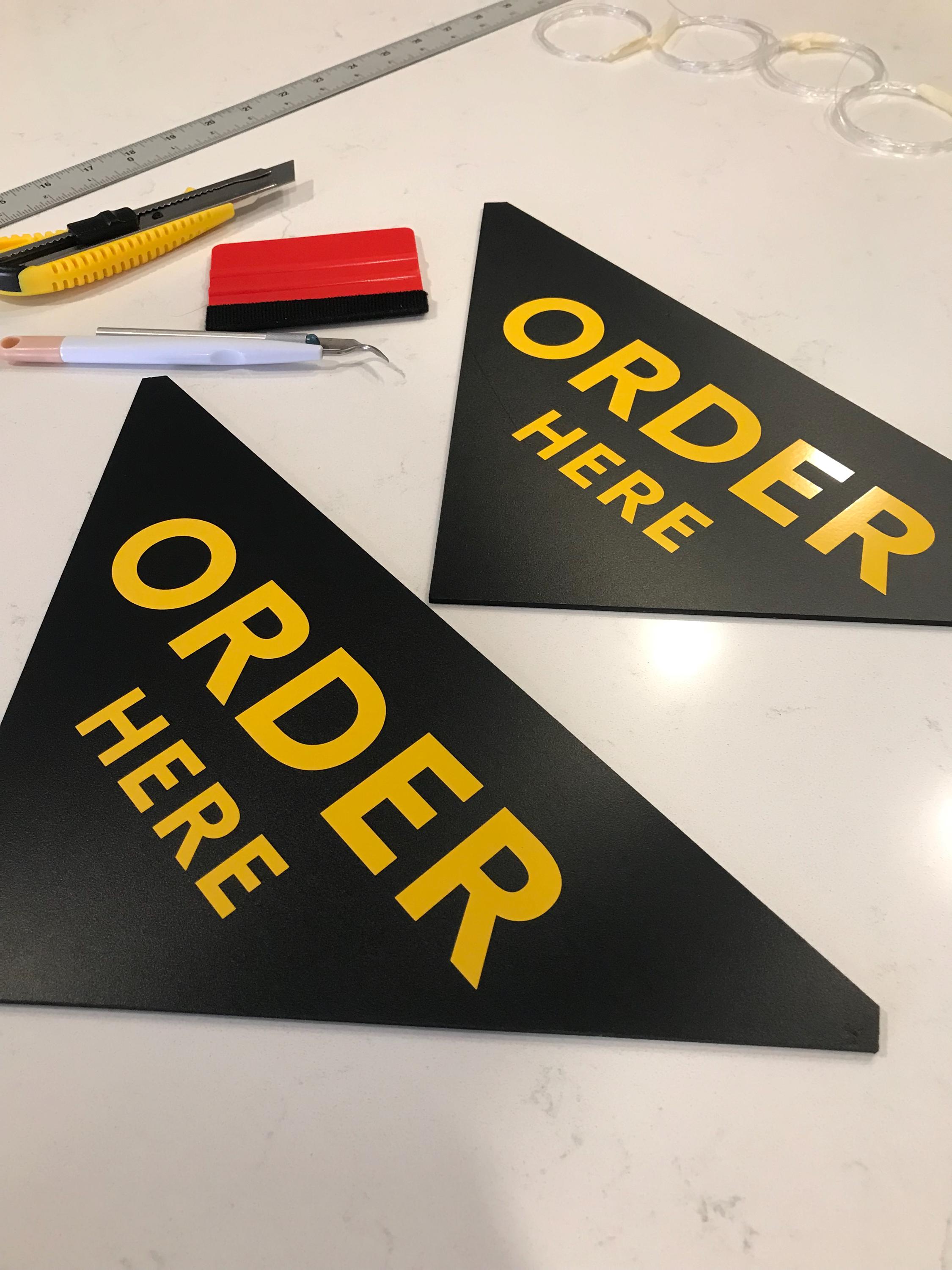 Set Order Here, Pick up Here Sign| Restaurant Options | Cafe Coffee ...